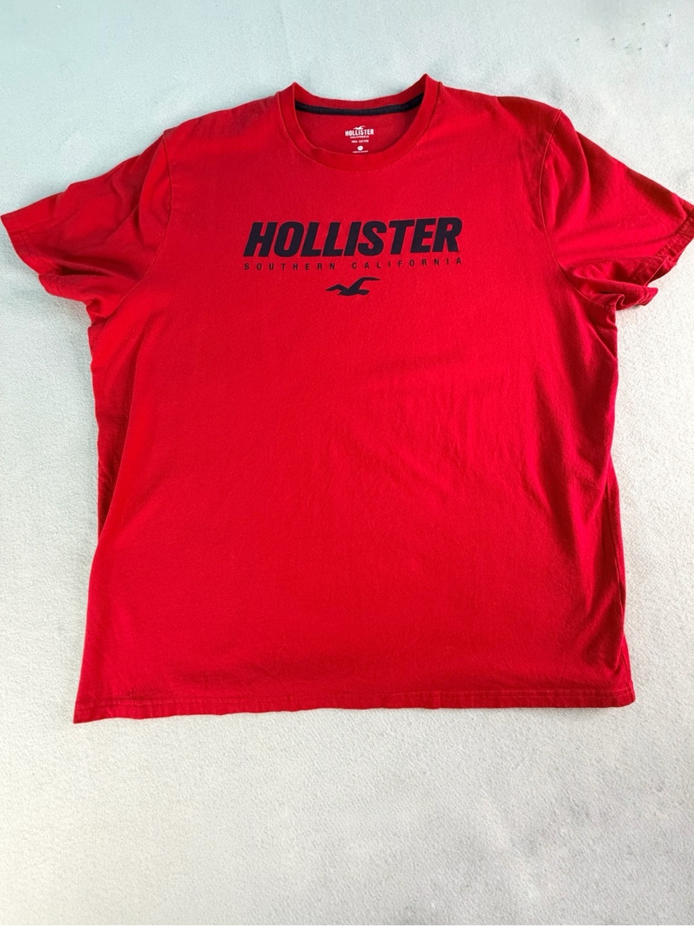 Hollister California Men’s 2XL XXLarge Red T-Shirt Preppy Surfer